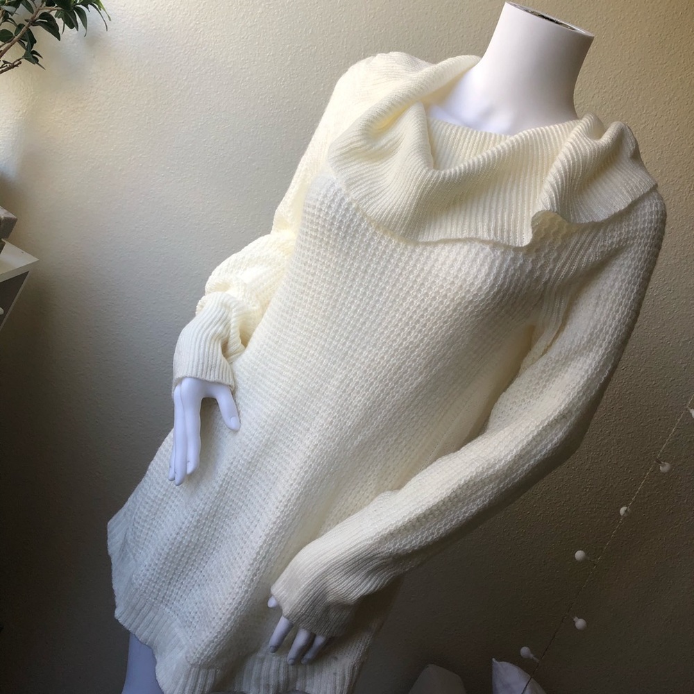 White creamy sweater